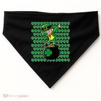 Irish Dabbing Leprechaun Shamrocks Funny Dab St. Patrick's Day USA-Made Doggie Bandana thumb 0