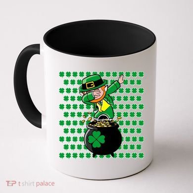 Irish Dabbing Leprechaun Shamrocks Funny Dab St. Patrick's Day Coffee Mug