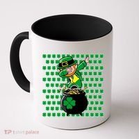 Irish Dabbing Leprechaun Shamrocks Funny Dab St. Patrick's Day Coffee Mug thumb 0