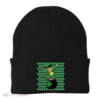 Irish Dabbing Leprechaun Shamrocks Funny Dab St. Patrick's Day Beanie