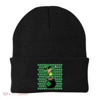 Irish Dabbing Leprechaun Shamrocks Funny Dab St. Patrick's Day Beanie thumb 0