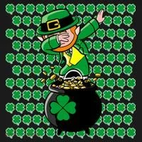 Irish Dabbing Leprechaun Shamrocks Funny Dab St. Patrick's Day Women's Hoodie thumb 2