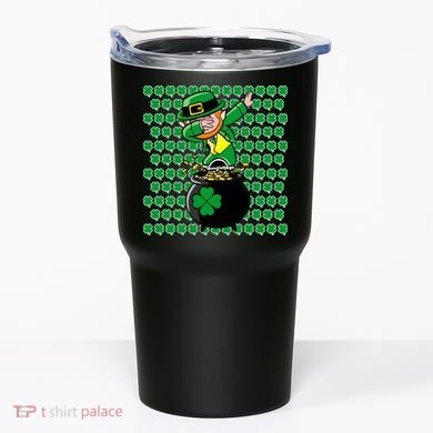 Irish Dabbing Leprechaun Shamrocks Funny Dab St. Patrick's Day Tumbler