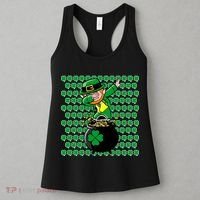 Irish Dabbing Leprechaun Shamrocks Funny Dab St. Patrick's Day Women's Tank Top thumb 3