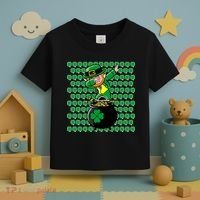 Irish Dabbing Leprechaun Shamrocks Funny Dab St. Patrick's Day Toddler T-Shirt thumb 3
