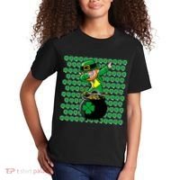 Irish Dabbing Leprechaun Shamrocks Funny Dab St. Patrick's Day Kids T-Shirt thumb 2