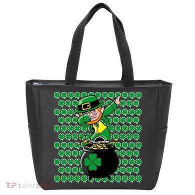 Irish Dabbing Leprechaun Shamrocks Funny Dab St. Patrick's Day Tote Bag