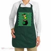Irish Dabbing Leprechaun Shamrocks Funny Dab St. Patrick's Day Apron thumb 2