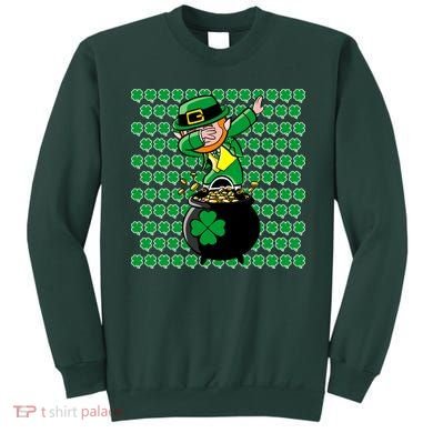 Irish Dabbing Leprechaun Shamrocks Funny Dab St. Patrick's Day Sweatshirt