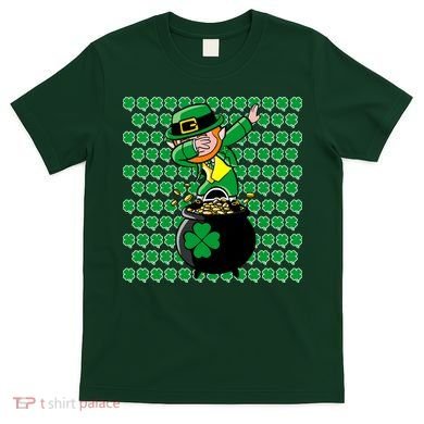 Irish Dabbing Leprechaun Shamrocks Funny Dab St. Patrick's Day T-Shirt