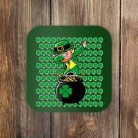 Irish Dabbing Leprechaun Shamrocks Funny Dab St. Patrick's Day Coaster thumb 0