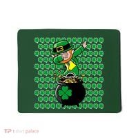Irish Dabbing Leprechaun Shamrocks Funny Dab St. Patrick's Day Mousepad thumb 0