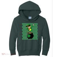 Irish Dabbing Leprechaun Shamrocks Funny Dab St. Patrick's Day Kids Hoodie thumb 0