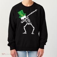 Irish Dabbing Skeleton St. Patrick's Day Women's Sweatshirt thumb 0