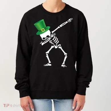 Irish Dabbing Skeleton St. Patrick's Day Women's Sweatshirt