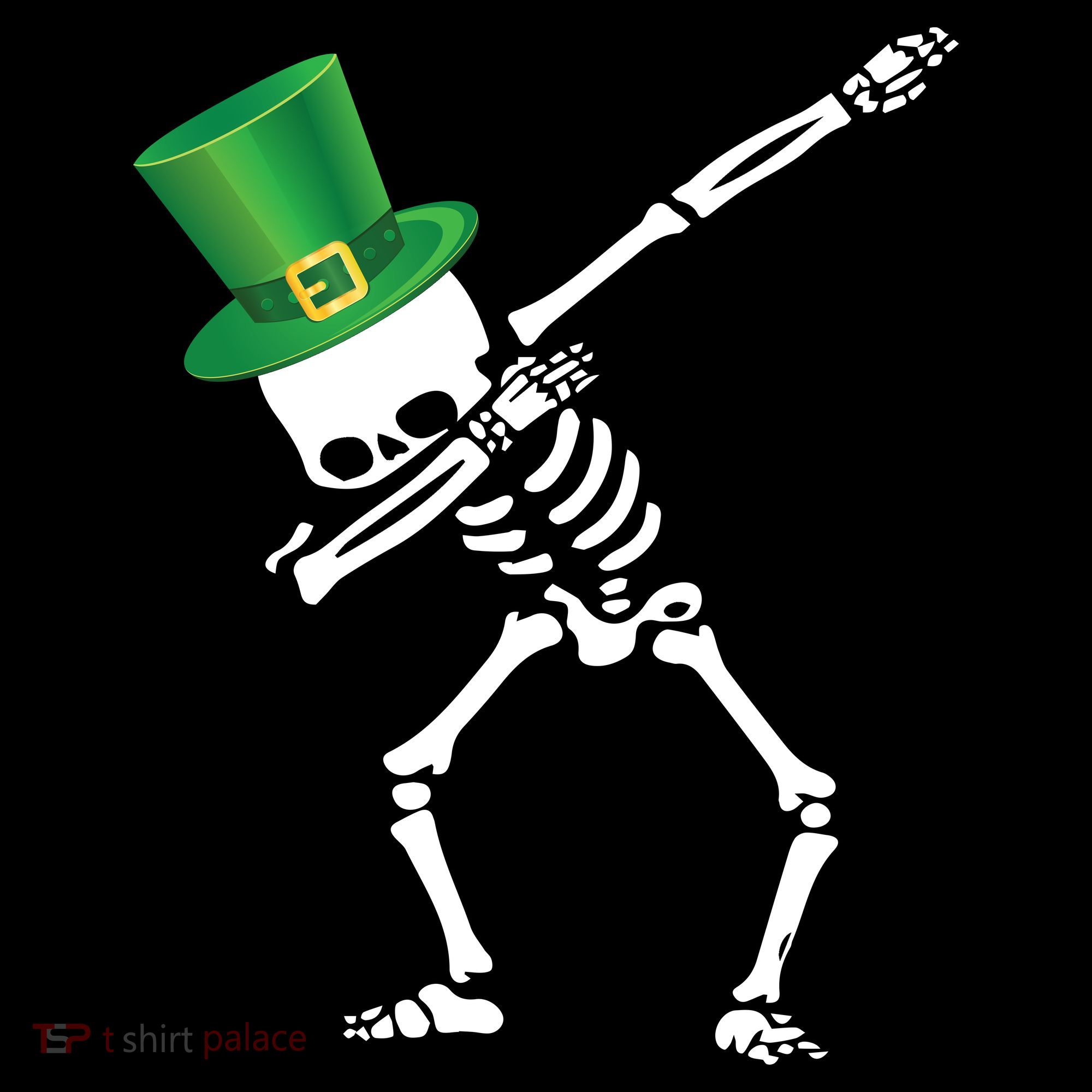 Irish Dabbing Skeleton St. Patrick's Day Doggie Tank