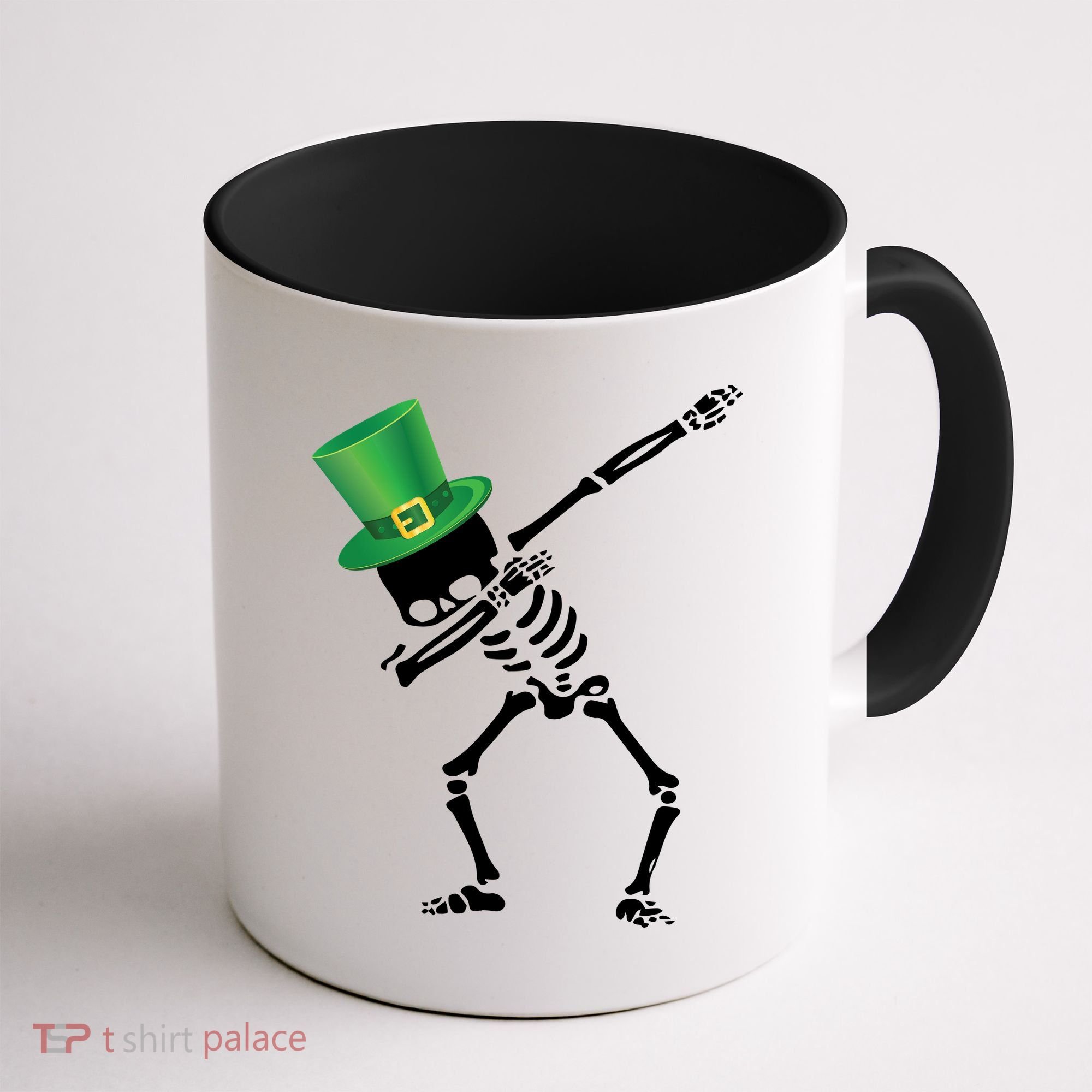 Irish Dabbing Skeleton St. Patrick's Day Coffee Mug