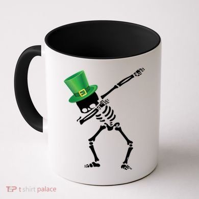 Irish Dabbing Skeleton St. Patrick's Day Coffee Mug