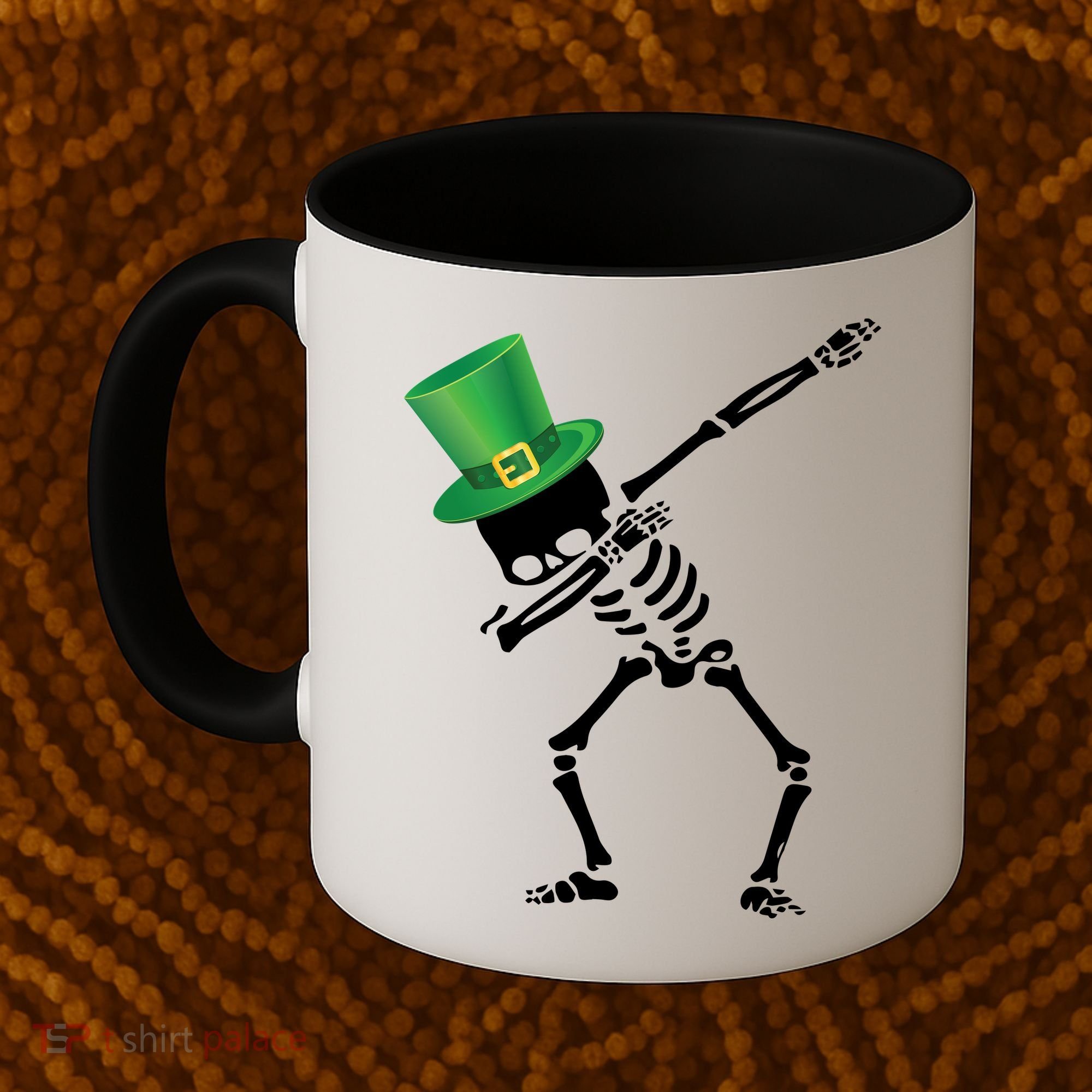Irish Dabbing Skeleton St. Patrick's Day Coffee Mug