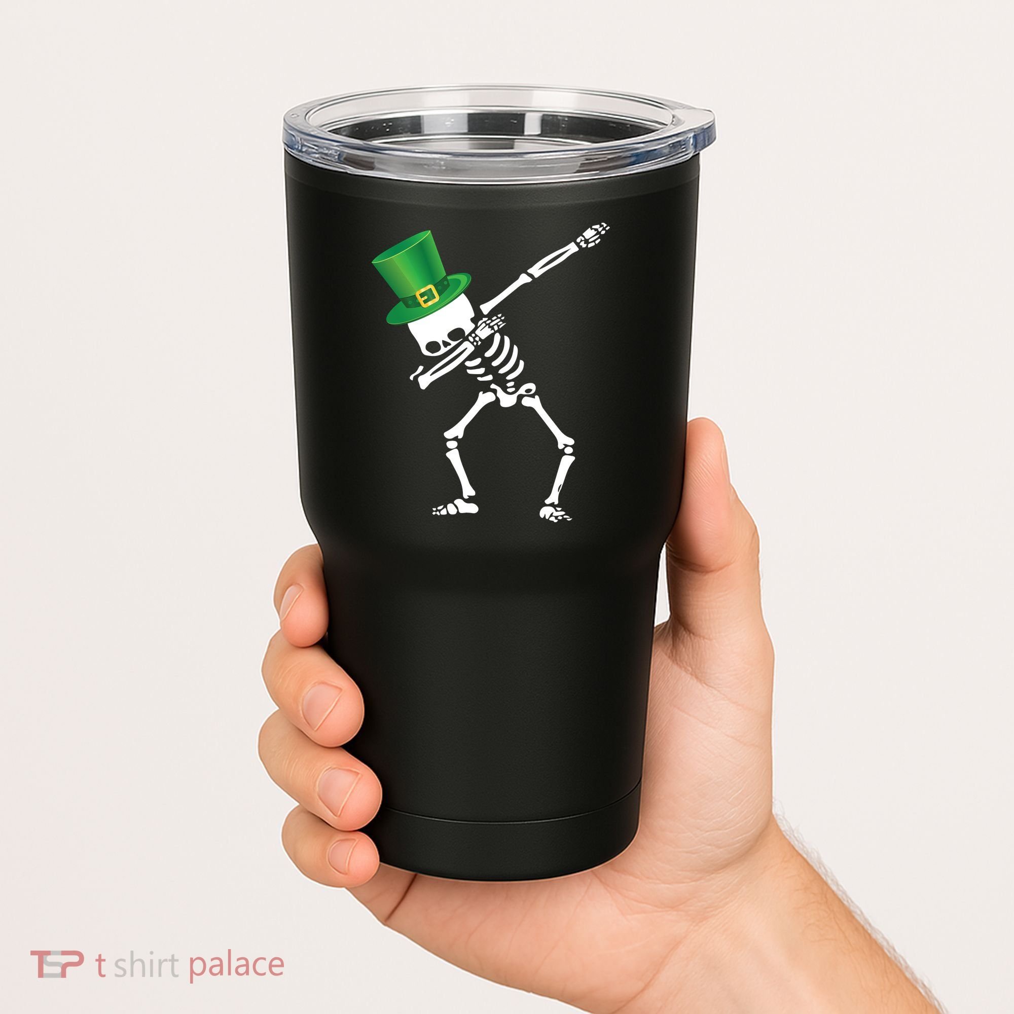 Irish Dabbing Skeleton St. Patrick's Day Tumbler