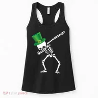 Irish Dabbing Skeleton St. Patrick's Day Women's Tank Top thumb 0