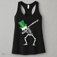 Irish Dabbing Skeleton St. Patrick's Day Women's Tank Top thumb 3