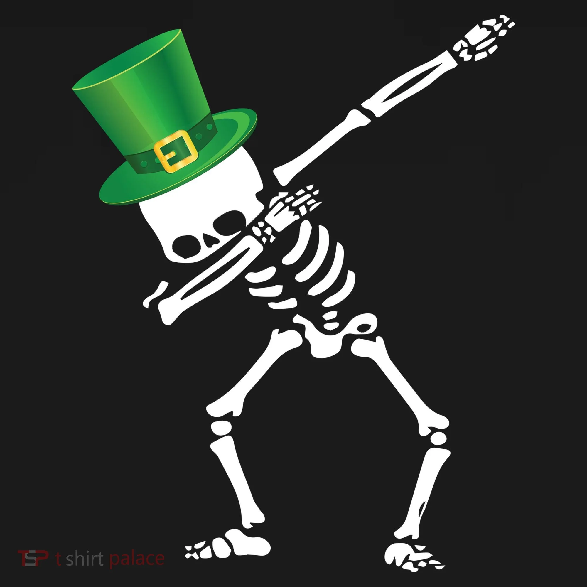 Irish Dabbing Skeleton St. Patrick's Day Baby Bodysuit