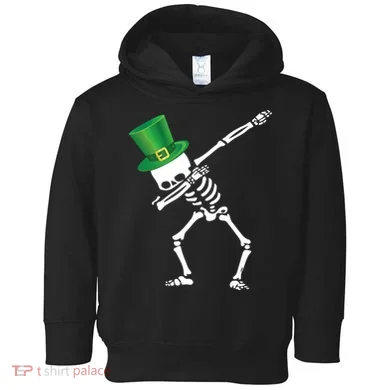 Irish Dabbing Skeleton St. Patrick's Day Toddler Hoodie
