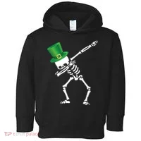 Irish Dabbing Skeleton St. Patrick's Day Toddler Hoodie thumb 0