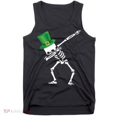 Irish Dabbing Skeleton St. Patrick's Day Tank Top