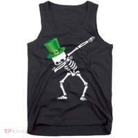 Irish Dabbing Skeleton St. Patrick's Day Tank Top thumb 0