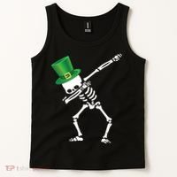 Irish Dabbing Skeleton St. Patrick's Day Tank Top thumb 2