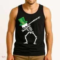 Irish Dabbing Skeleton St. Patrick's Day Tank Top thumb 3
