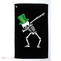 Irish Dabbing Skeleton St. Patrick's Day Golf Towel thumb 0