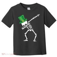 Irish Dabbing Skeleton St. Patrick's Day Toddler T-Shirt thumb 0