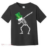 Irish Dabbing Skeleton St. Patrick's Day Toddler T-Shirt thumb 0