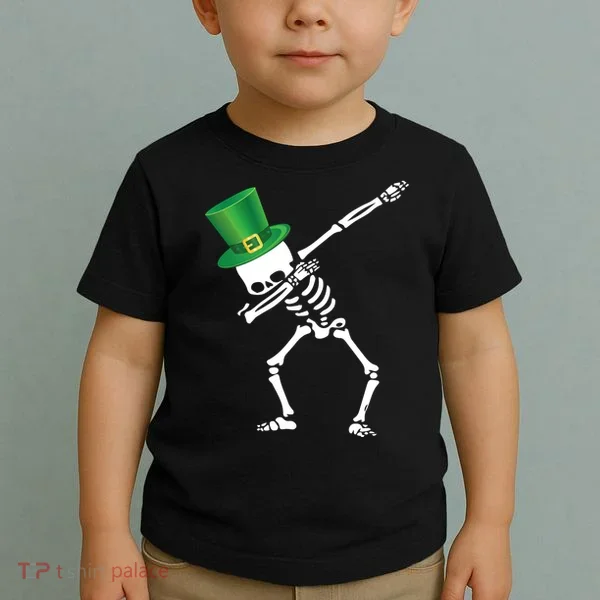 Irish Dabbing Skeleton St. Patrick's Day Toddler T-Shirt