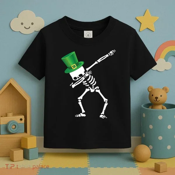 Irish Dabbing Skeleton St. Patrick's Day Toddler T-Shirt