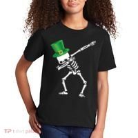 Irish Dabbing Skeleton St. Patrick's Day Kids T-Shirt thumb 2