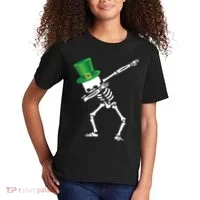 Irish Dabbing Skeleton St. Patrick's Day Kids T-Shirt thumb 2