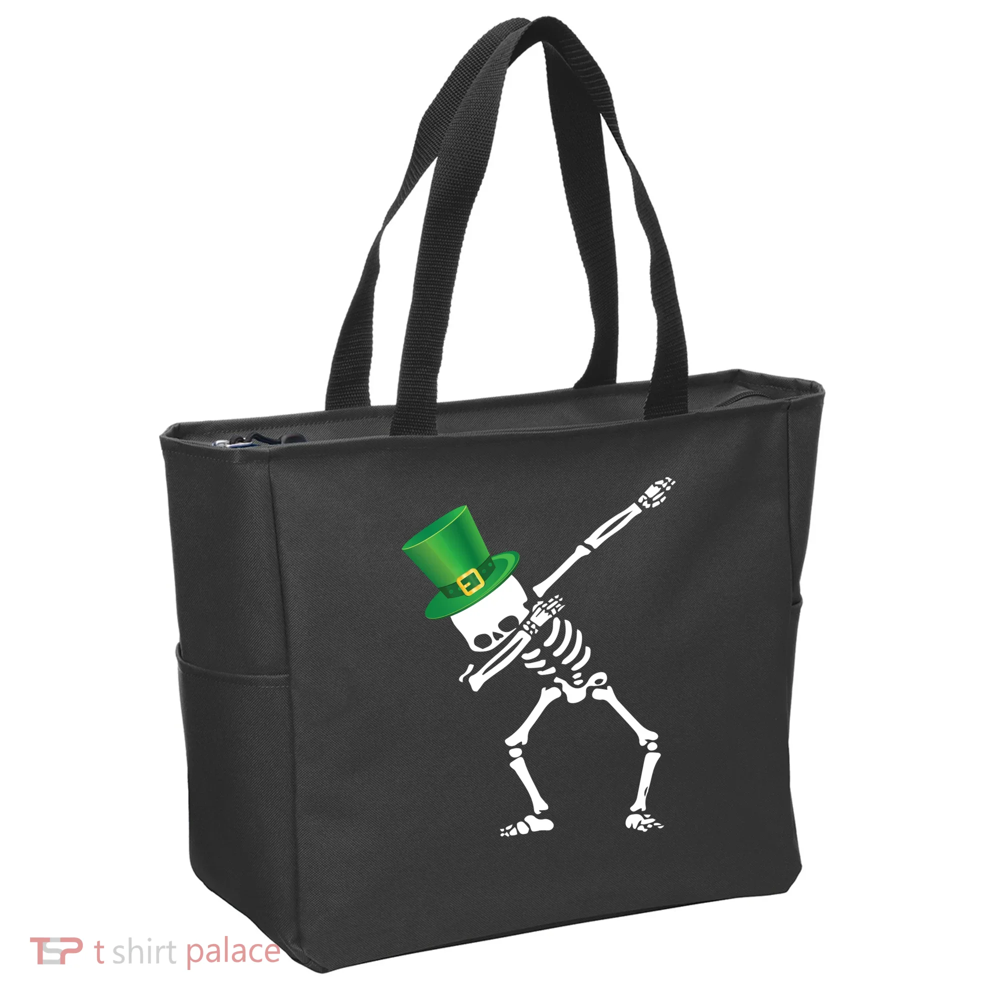 Irish Dabbing Skeleton St. Patrick's Day Tote Bag