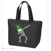 Irish Dabbing Skeleton St. Patrick's Day Tote Bag thumb 3
