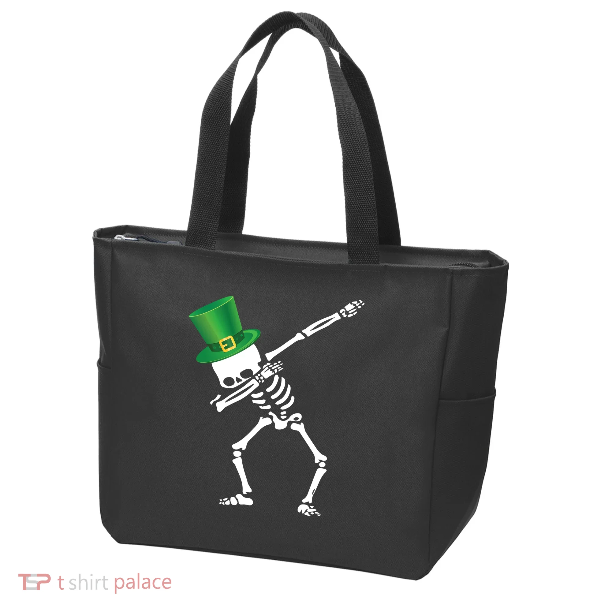 Irish Dabbing Skeleton St. Patrick's Day Tote Bag