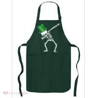 Irish Dabbing Skeleton St. Patrick's Day Apron thumb 0