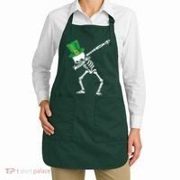 Irish Dabbing Skeleton St. Patrick's Day Apron thumb 2