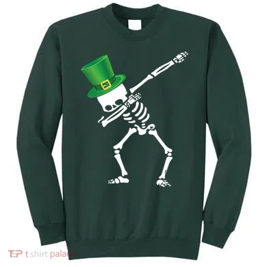 Irish Dabbing Skeleton St. Patrick's Day Sweatshirt