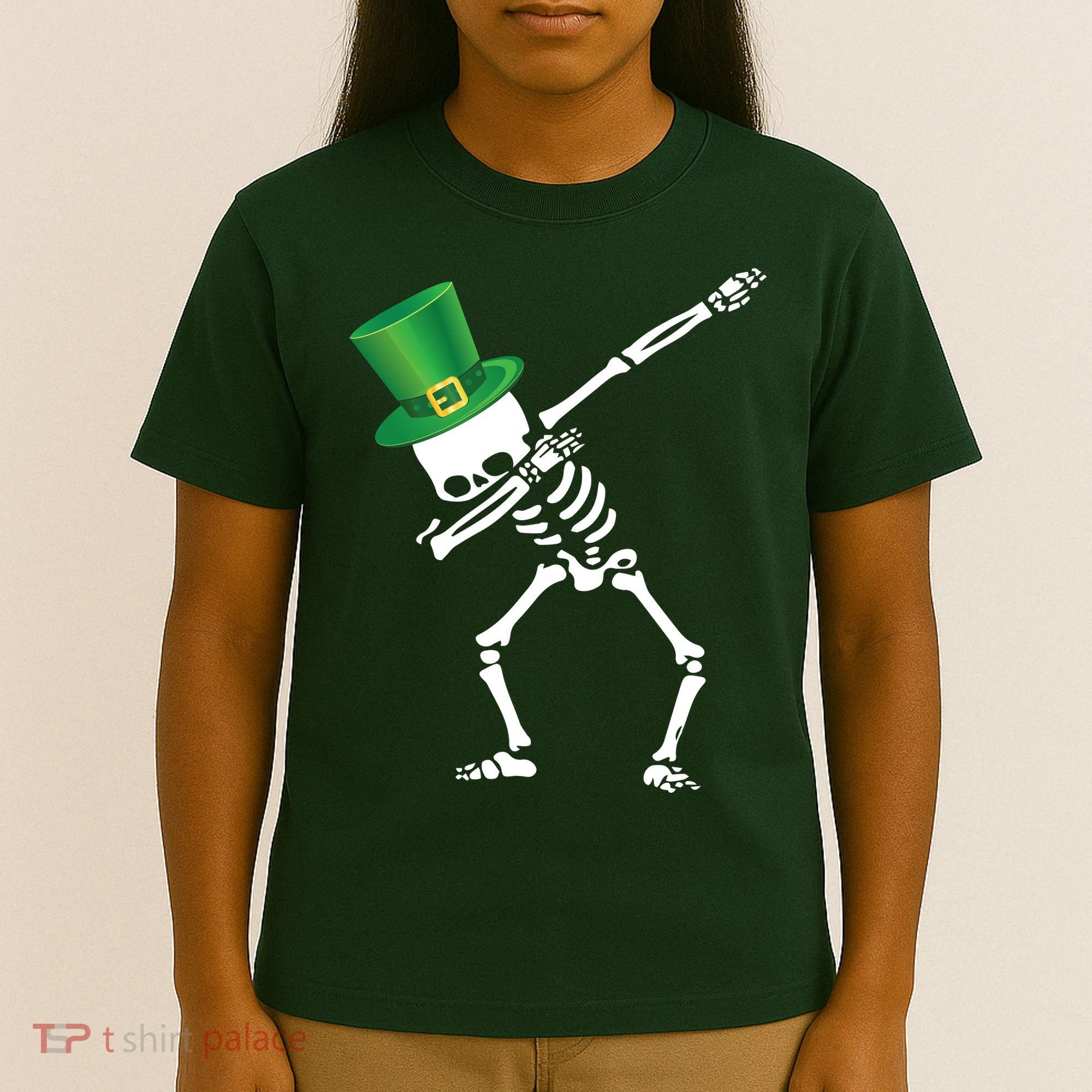 Irish Dabbing Skeleton St. Patrick's Day T-Shirt