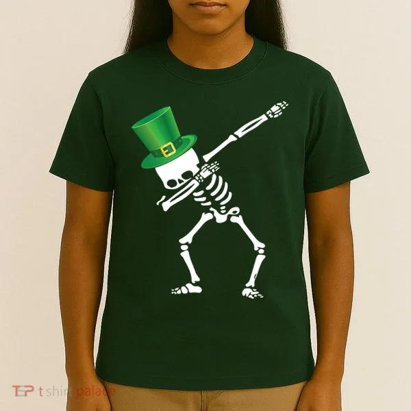Irish Dabbing Skeleton St. Patrick's Day T-Shirt