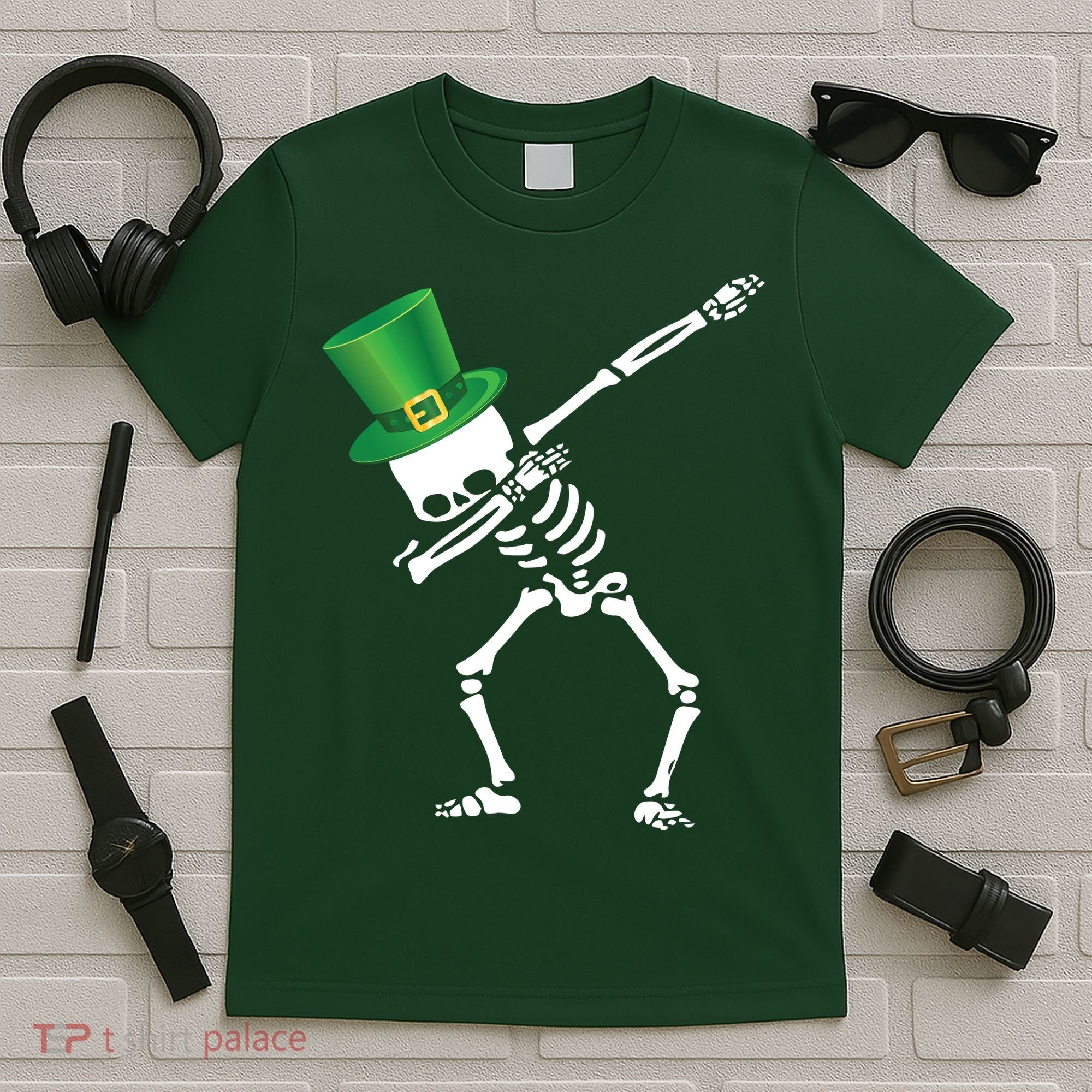 Irish Dabbing Skeleton St. Patrick's Day T-Shirt
