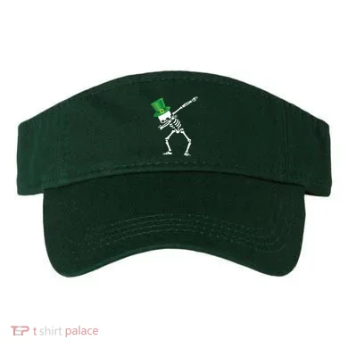 Irish Dabbing Skeleton St. Patrick's Day Visor